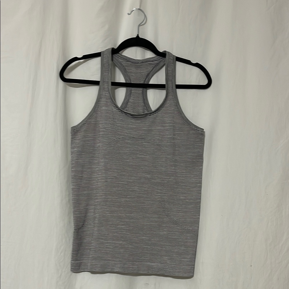lululemon athletica Black and White Striped Tank Top